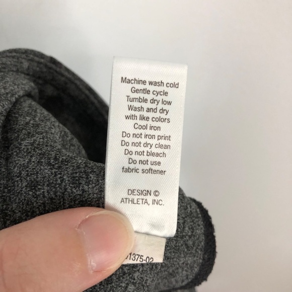 Athleta Salutation Cropped Leggings Grey Black Active Yoga M - Picture 8 of 14